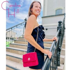 Caroline Hill Asher Quilted Velvet Crossbody